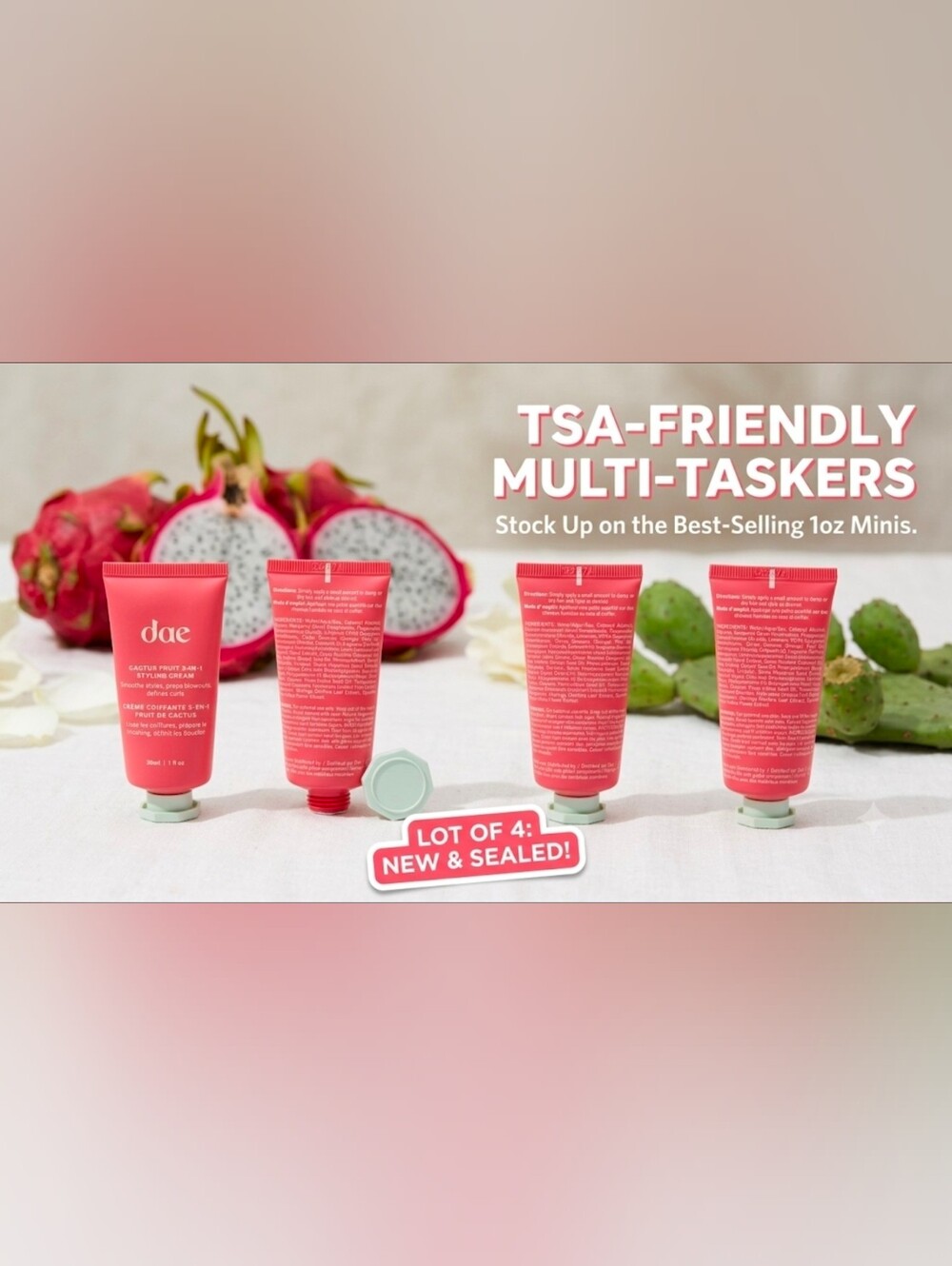 DAE Hydrating Hand Cream Tubes - Pink (Set of 4)